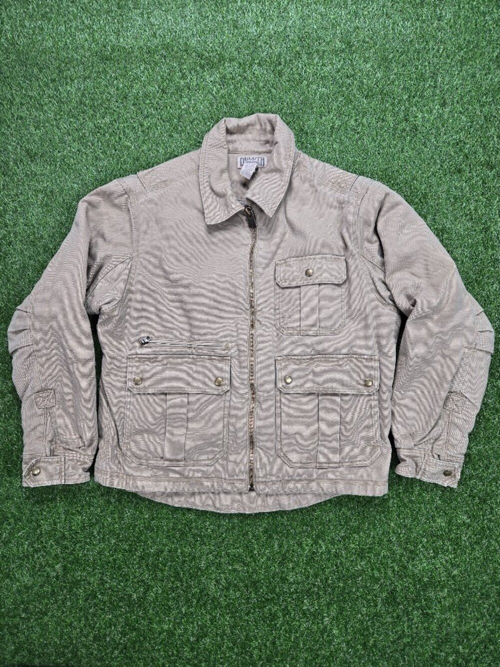 Duluth Iron Range Fire Hose Jacket Mens Large Berber Lined Work Coat Sherpa Fur